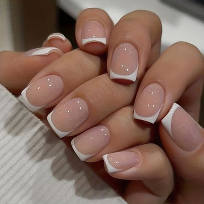 French Tip Gel Press-on Nails